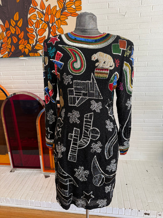 80's Jeet Sequin Dress