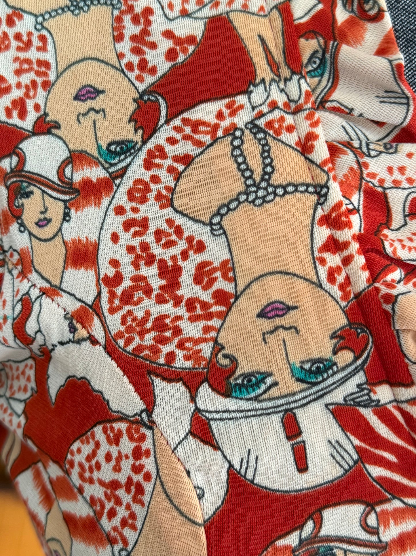 60's Flapper Print Dress