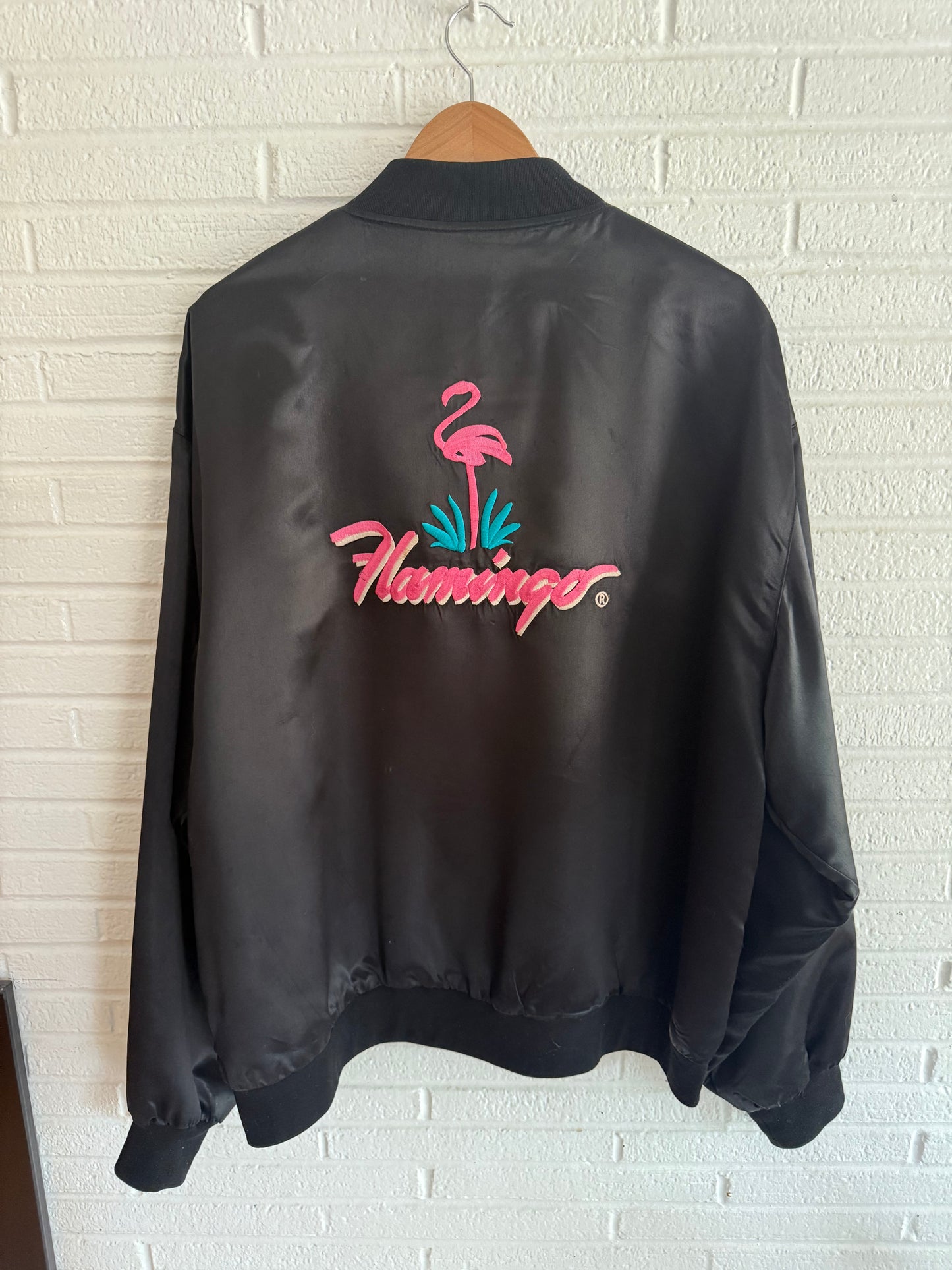 90's Flamingo Satin Jacket