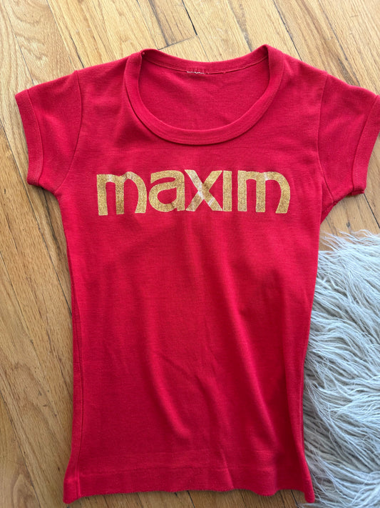 80's Maxim Casino Glitter Tee